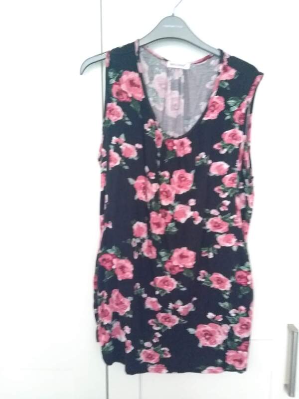 16/XL sleeveless bf top floral