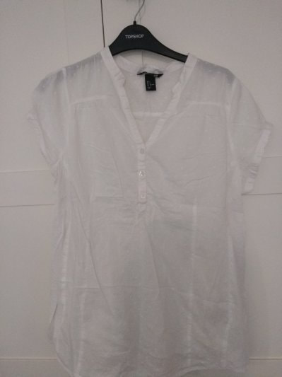 L/14 - HM white button blouse