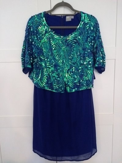M Asos size 12 occasion bf dress sequinned top half