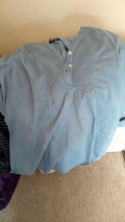 S/8-10 pale blue button blouse gap HM