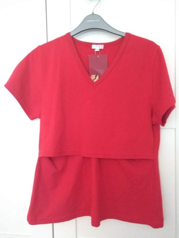 12 L red short sleeve bf top Anna Cecilia