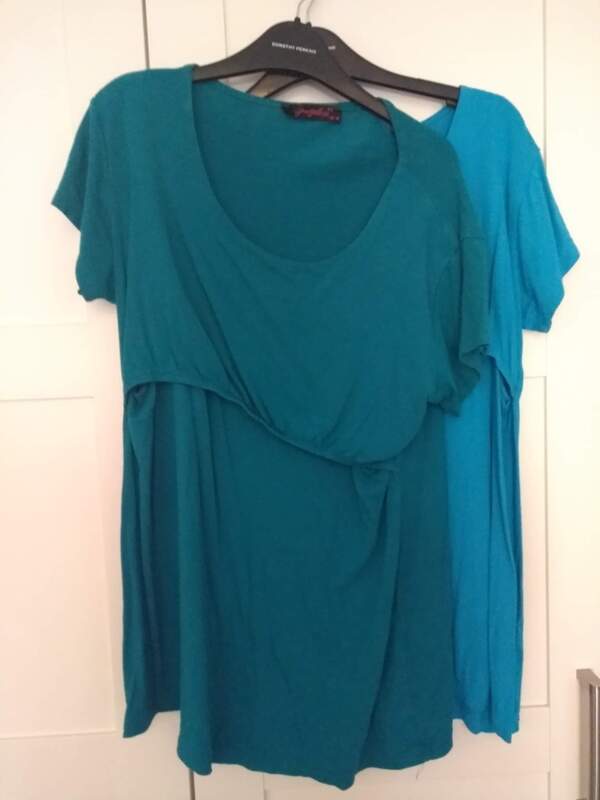 16/XXL teal and turquoise bf tops Purpless